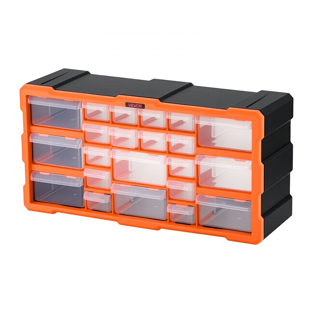VEVOR Organizador de Almacenamiento de Piezas Pequeñas con 22 Cajones, Armario Organizador con Cajones Transparentes de Plástico para Herramientas Tornillos Manualidades Cuentas Oficina Taller Garaje