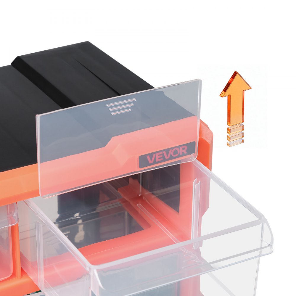 VEVOR Organizador de Almacenamiento de Piezas Pequeñas con 60 Cajones de Plástico, Armario Organizador con Cajones Transparentes para Tornillos Manualidades Herramientas Cuentas Taller Oficina Garaje