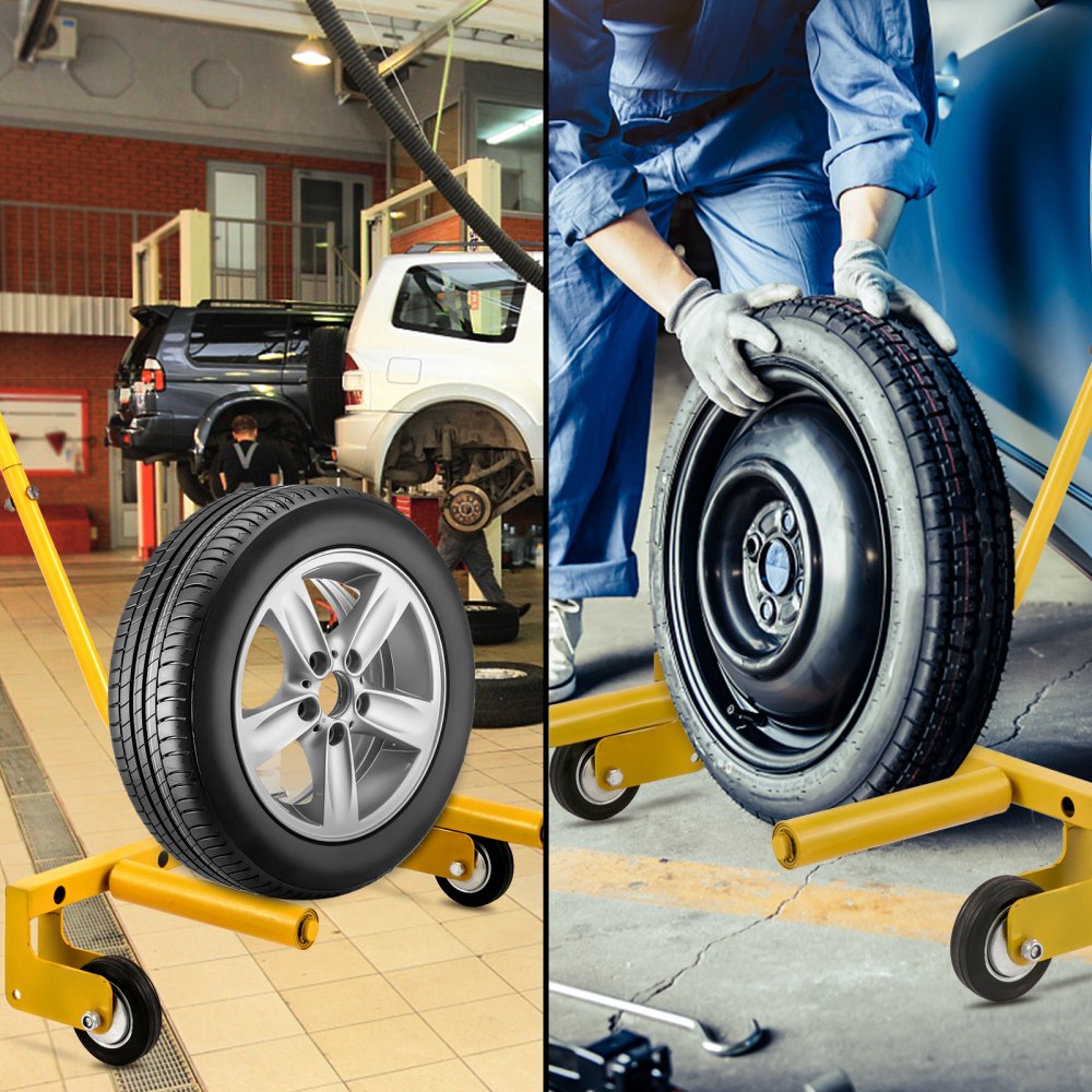 Vevor Carro De Montaje De Ruedas Carro Dos Ruedas Neumáticas Capacidad 300 Kg