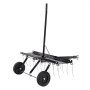 VEVOR Pull-Along Lawn Scarifier, 40-inch Pull-Along Lawn Scarifier with 20 Spring Steel Tines, Pull-Along Lawn Rake for ATVs or Lawn Mowers, Pull-Along Lawn Rake with Lifting Handle for Lawn in the Garden