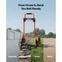 VEVOR Carretilla de Mano Plegable con Asa Telescópica, Carga Máxima 54 kg, Carro Sube Escaleras Resistente, Marco de Acero al Carbono, con 2 Cuerdas y 6 Ruedas, para Almacén Compra Oficina y Hogar