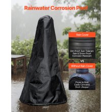 VEVOR Chimenea de Leña 457 mm con Rejilla para Parrilla para Exteriores Patio