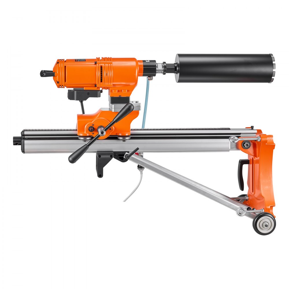 VEVOR Taladro de Núcleo Diámetro 20-450 mm Máquina Perforadora de Diamante, Perforación para Hormigón, Ladrillo, Mármol, 4500 W, Velocidad 1150 RPM, con Broca para Taladrar en Húmedo, Base con Ruedas