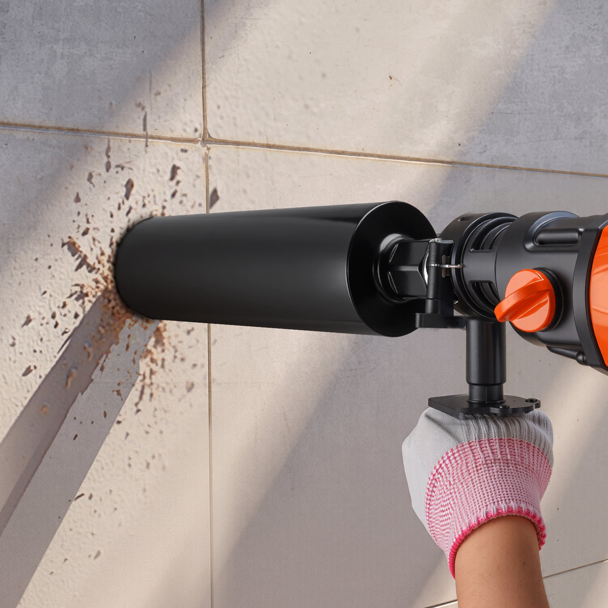 VEVOR Broca de Núcleo para Perforación en Húmedo, 127 mm de Diámetro, 356 mm de Profundidad, Tecnología de Soldadura de Alta Precisión, para Hormigón Armado, Ladrillo y Mampostería, Color Negro