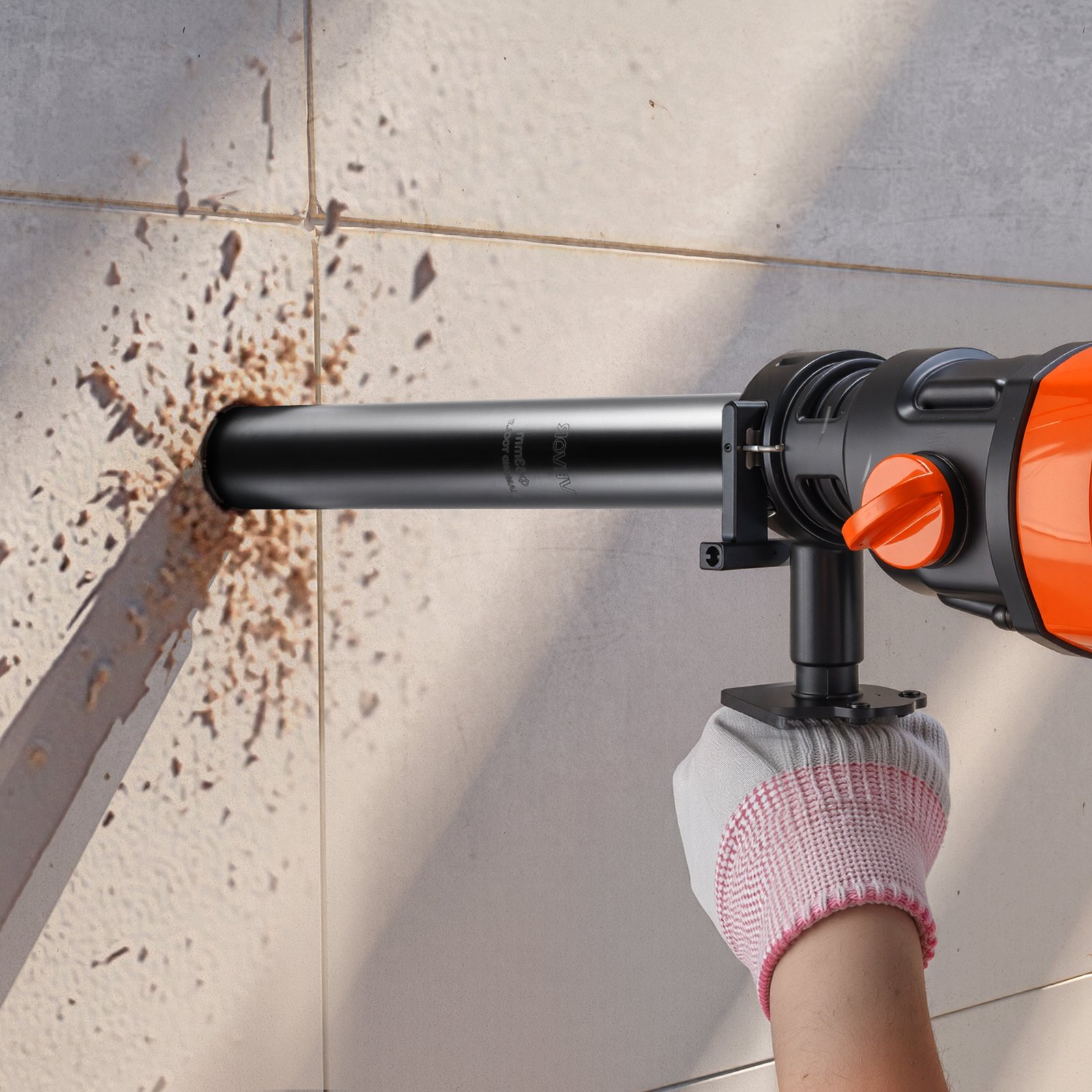 VEVOR Broca de Núcleo para Perforación en Húmedo, 63,5 mm Diámetro, 356 mm Profundidad, Tecnología de Soldadura de Alta Precisión, para Hormigón Armado, Ladrillo y Mampostería, 412 x 63 x 63 mm