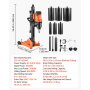 VEVOR Taladro de Núcleo Diámetro 20-202 mm Máquina Perforadora de Diamante, Perforación para Hormigón, Ladrillo, Mármol, 2500 W, Velocidad 850 RPM, con 8 Brocas y Soporte con Ruedas, en Seco y Húmedo
