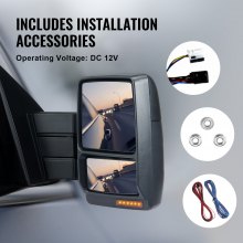 VEVOR Espejos de Remolque Eléctricos con Calefacción para Ford F150 2004-2014