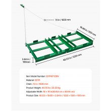 VEVOR Rastrillo Nivelador de Entrada 122 cm para Trabajo Pesado con Remolque