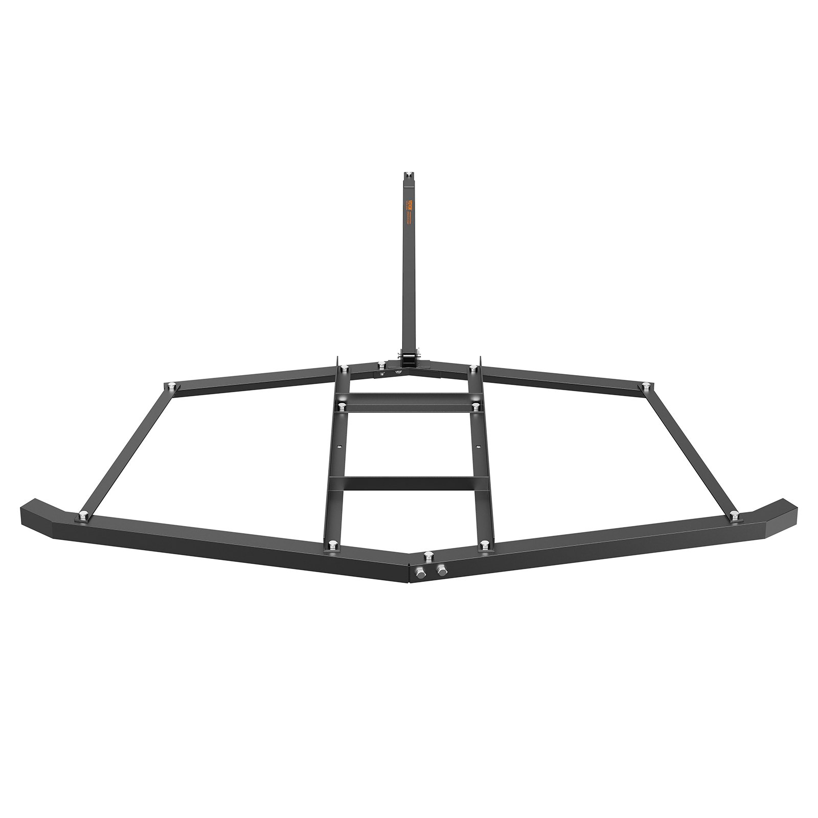 Arrastre de entrada VEVOR con estructura de acero negro y enganche ajustable para nivelar y alisar grava.