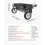 VEVOR Aireador de Césped con Esparcidor, Ancho de Esparcimiento de 81 cm, Carro Esparcidor con Púas Escarificadoras, Capacidad de Carga 45 kg, Remolcable para Tractores ATVs UTVs, para Jardín Césped
