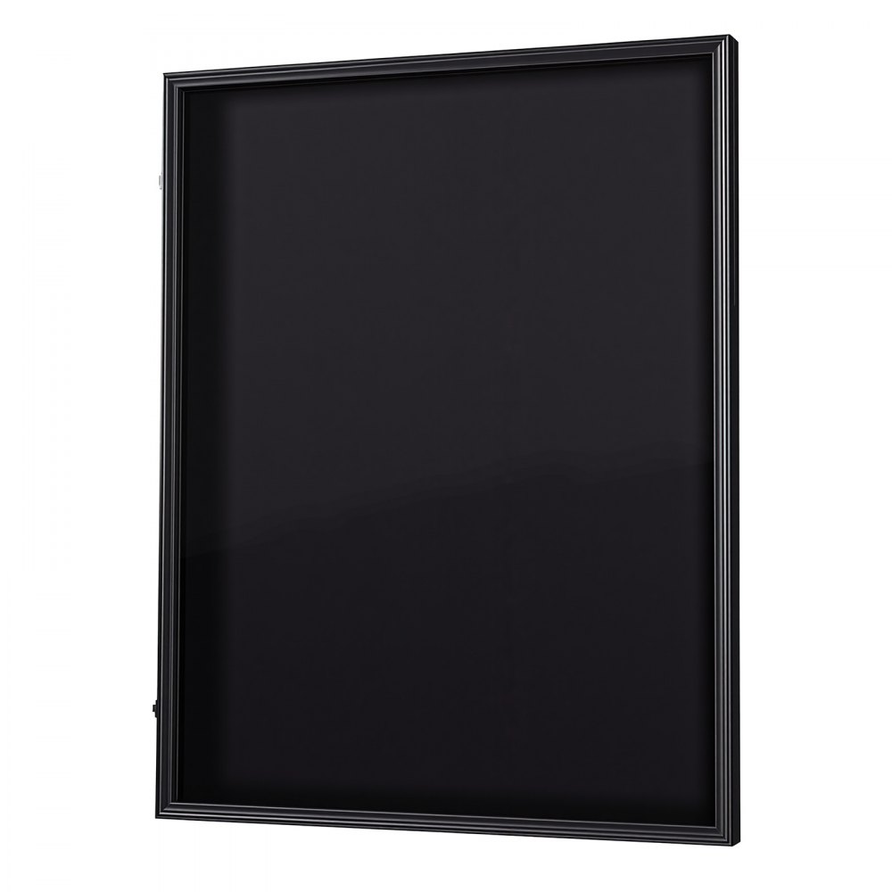 VEVOR Marco de Camisetas de Madera 59 x 79,5 cm, Vitrina para Camisetas Deportivas con Panel de Policarbonato con Protección UV, Expositor para Uniformes de Baloncesto, Fútbol, 2 Piezas, Negro