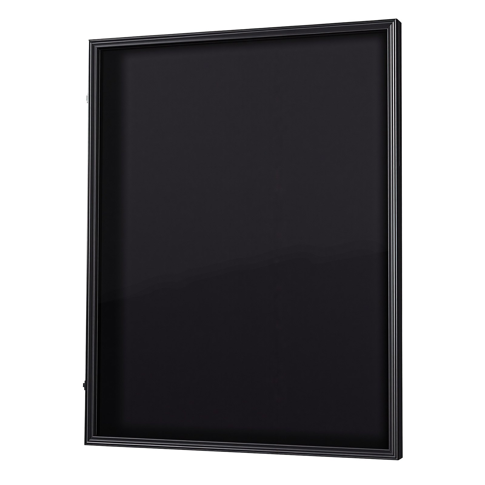 VEVOR Marco de Camisetas de Madera 59 x 79,5 cm, Vitrina para Camisetas Deportivas con Panel de Policarbonato con Protección UV, Expositor para Uniformes de Baloncesto, Fútbol, 2 Piezas, Negro