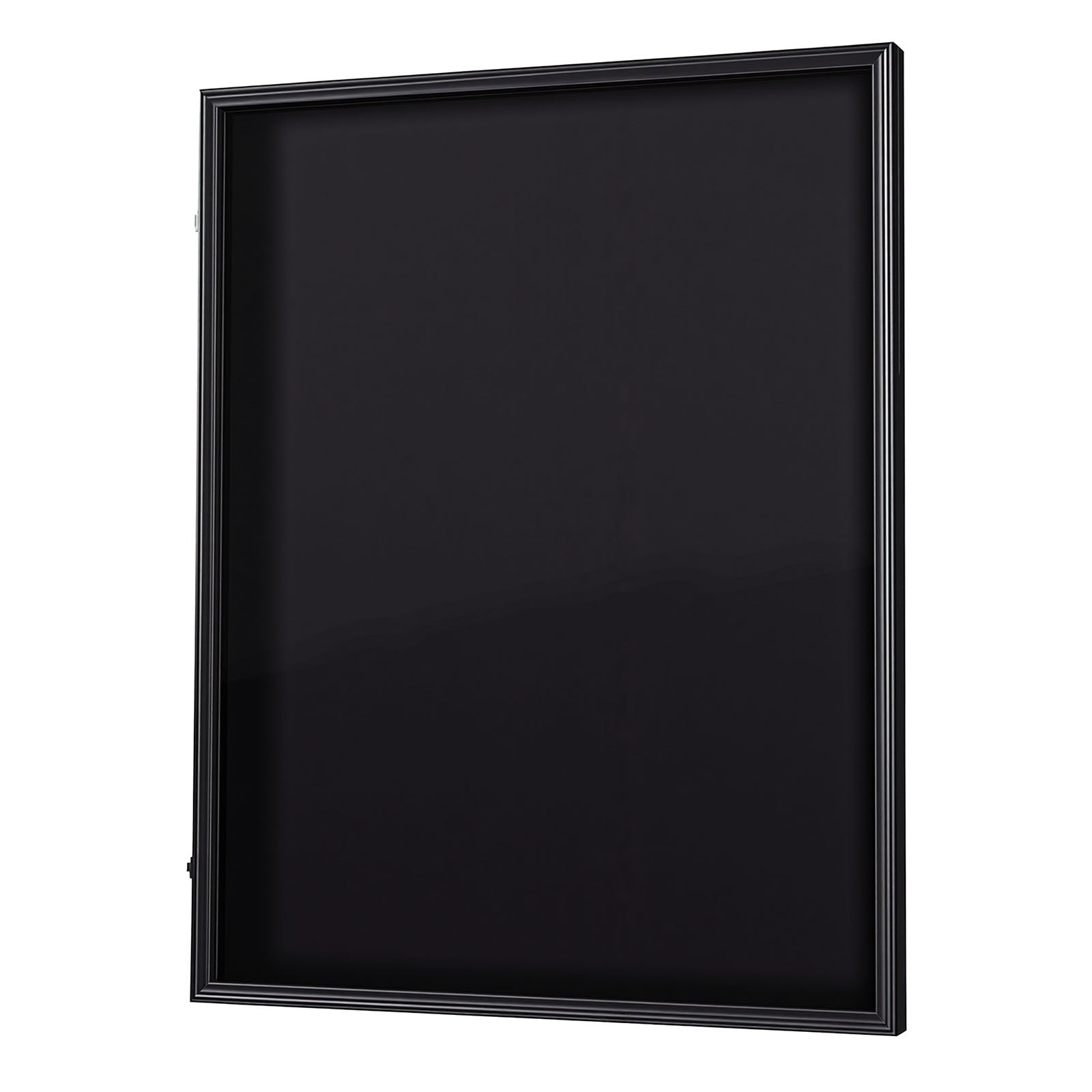 VEVOR Marco de Camisetas de Madera 70 x 90 x 4 cm, Vitrina para Camisetas Deportivas con Panel de Policarbonato con Protección UV, Expositor para Uniformes de Baloncesto, Fútbol, Béisbol, Negro