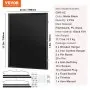 VEVOR 2 Piezas de Marco de Exhibición Jersey 590 x 790 x 40 mm, Vitrina de Camiseta Deportiva con Cerradura 98% de Protección UV Vidrio de PC y Perchas, para Camisetas de Béisbol, Baloncesto, Fútbol