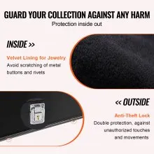 VEVOR 2 Piezas de Marco de Exhibición Jersey 590 x 790 x 40 mm, Vitrina de Camiseta Deportiva con Cerradura 98% de Protección UV Vidrio de PC y Perchas, para Camisetas de Béisbol, Baloncesto, Fútbol