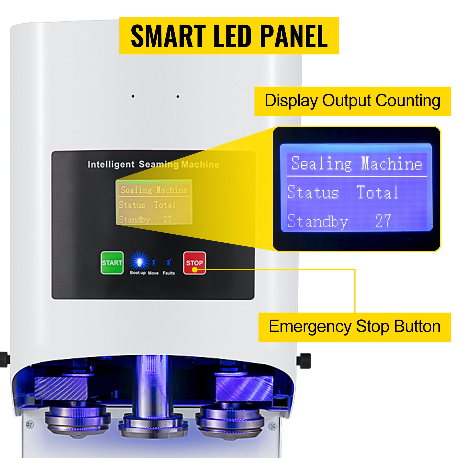 Vevor Máquina Taponadora Automática De Latas Selladora Para Latas 60 - 170 Mm