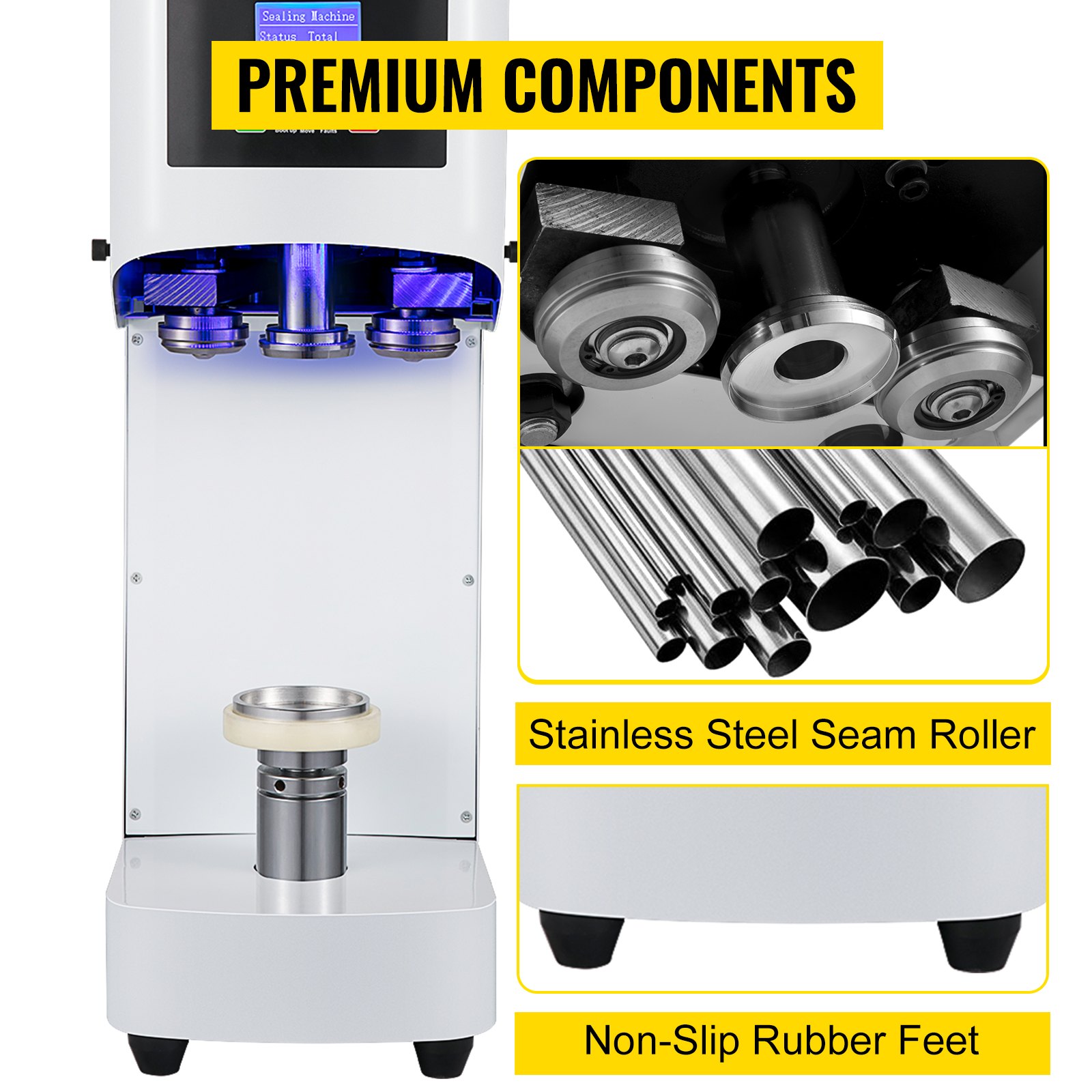 Vevor Máquina Taponadora Automática De Latas Selladora Para Latas 60 - 170 Mm