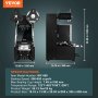 VEVOR Máquina Selladora de Vasos Automática 500-650 vasos/h, para Vasos de 190 mm de Alto y 90/95 mm de Ancho, Selladora de Vasos con Pantalla LCD de Control Digital para Café, Té con Leche, Negro