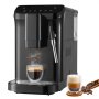 VEVOR Cafetera Espresso Automática 20 Bar con Espumador 15 Niveles de Molido