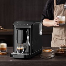 VEVOR Cafetera Espresso Automática 20 Bar con Espumador 15 Niveles de Molido