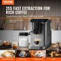 VEVOR Cafetera Espresso Automática 20 Bar con Espumador y Molinillo Automáticos