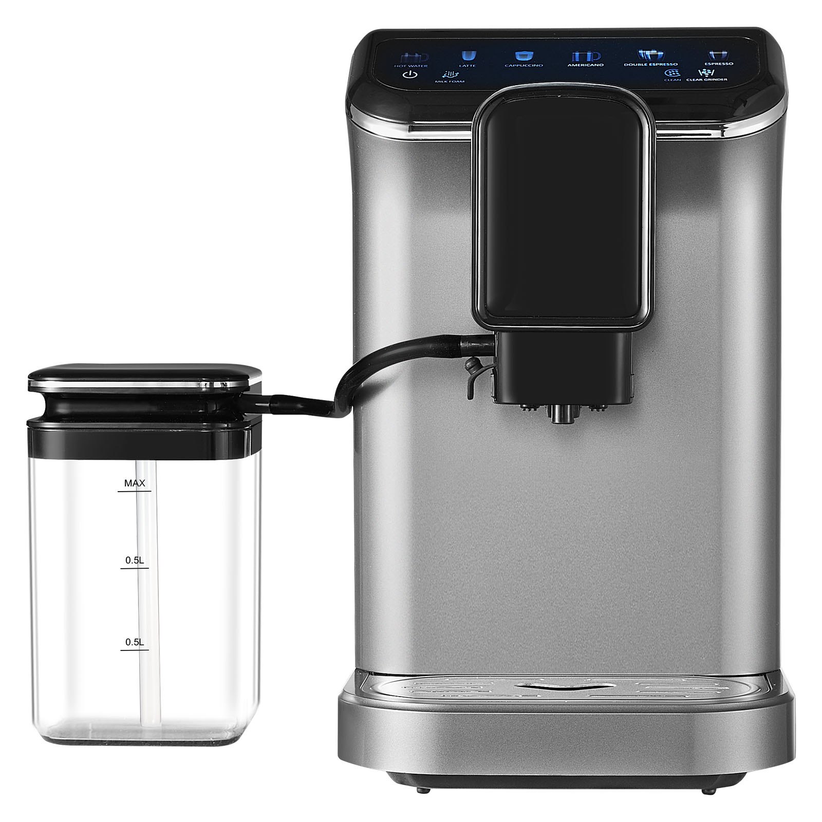 VEVOR Cafetera Espresso Automática 20 Bar con Espumador y Molinillo Automáticos