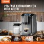 VEVOR Cafetera Espresso 20 Bares con Molinillo y Espumador de Leche Automático