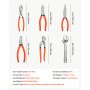 VEVOR Juego de Alicates y Llaves 6 Piezas Set de Herramientas Manuales, para Bricolaje, Reparaciones Domésticas y Mecánicas, Pico de Loro, Punta Larga, Combinados, Corte Diagonal, Junta Deslizante