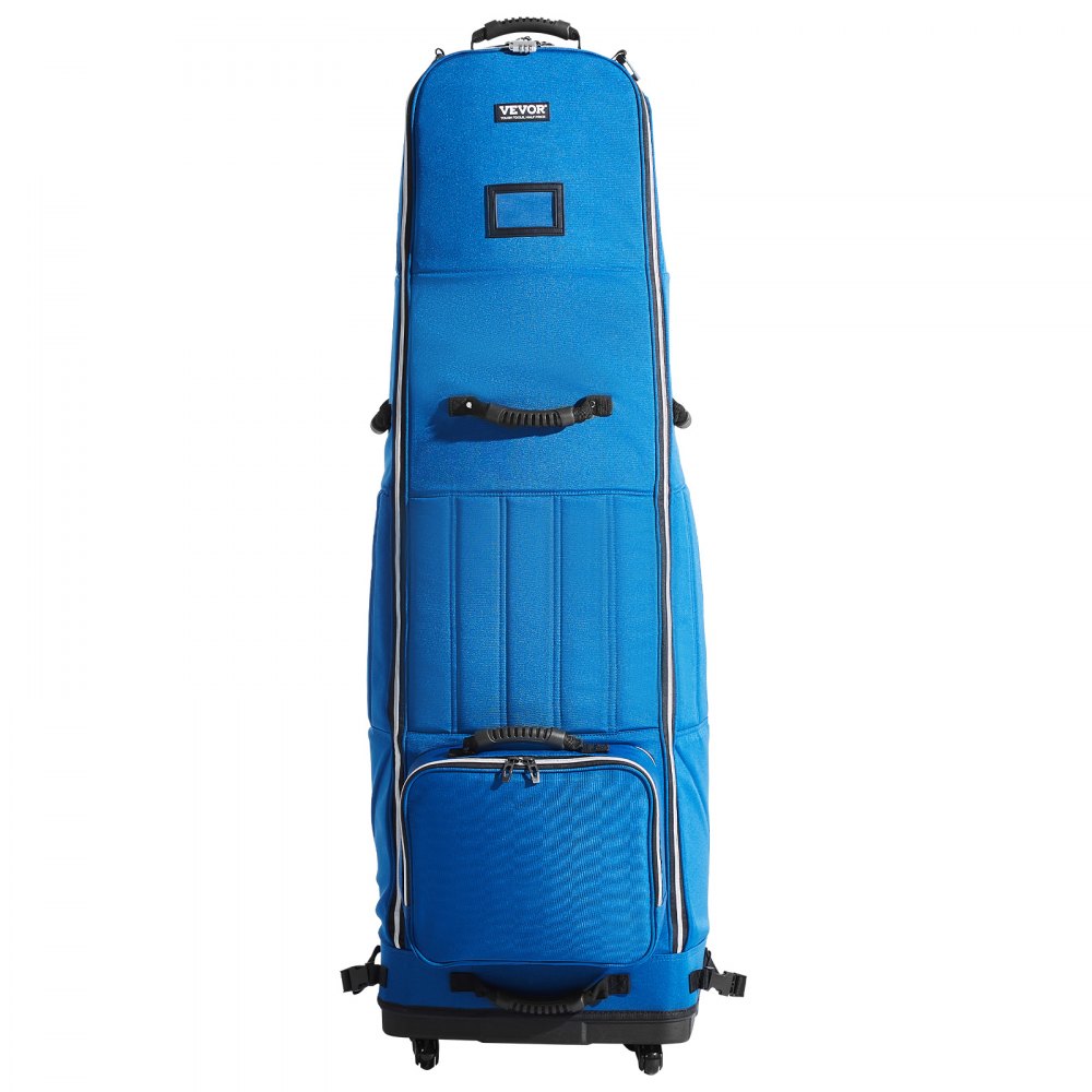 VEVOR Bolsa de Viaje Enrollable para Palos de Golf Bolsa de Carrito Portátil 6 Ruedas Impermeable Resistente al Desgaste 1200D Poliéster Oxford Bolsa de Almacenamiento para Palos de Golf, Azul
