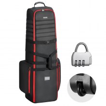 VEVOR Bolsa de Viaje Enrollable para Palos de Golf con 2 Ruedas Oxford 1800D