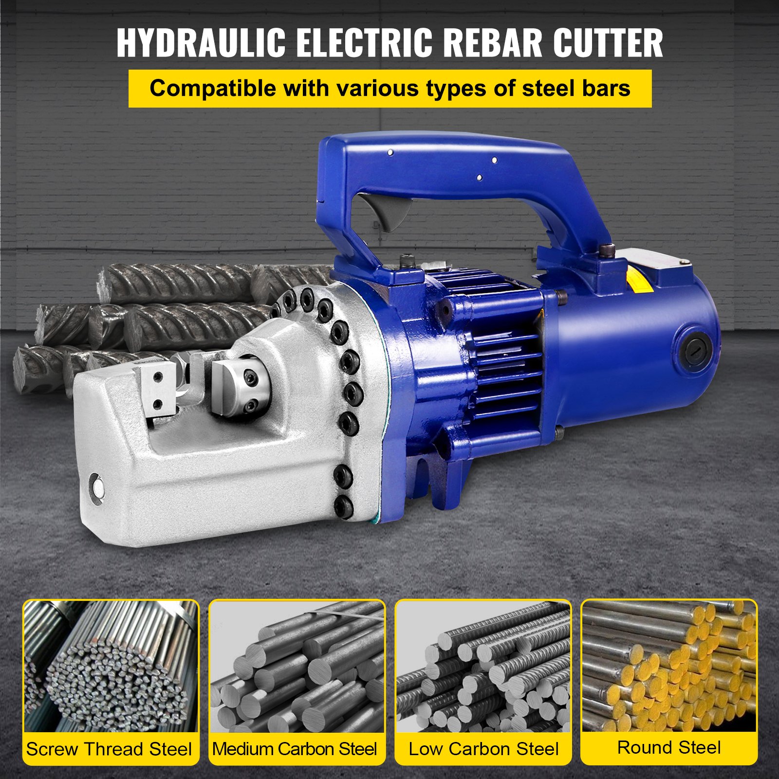 Cizalla de Barra de Acero Eléctrica RC-22 Cortar Barras de Acero Cortador Rebar