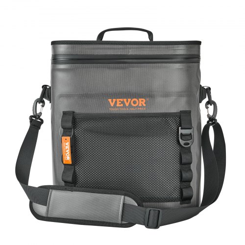 VEVOR Bolsa Térmica Suave 36x28x39,5 cm 30 Latas Bolsa Térmica Hermética en Nailon Impermeable con Aislamiento de PE Cremallera Portátil con Asas Correa para Hombro para Senderismo Pícnic Exterior