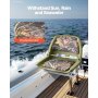 VEVOR Asiento de Barco con Respaldo Bajo y Abatible Cojín de Esponja, Camuflaje