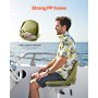 VEVOR Asiento de Barco con Respaldo Bajo y Abatible Cojín de Esponja, Camuflaje