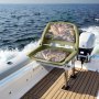 VEVOR Asiento de Barco con Respaldo Bajo y Abatible Asiento de Barco de Pesca Plegable con Cojín de Esponja Engrosada y Tela de Poliéster PU Marco de PP para Barcos de Pesca, Yates, Camuflaje