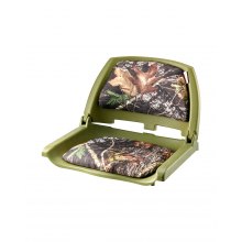 VEVOR Asiento de Barco con Respaldo Bajo y Abatible Cojín de Esponja, Camuflaje