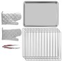 VEVOR Horno de Convección Eléctrico 47 L 1600 W Horno Sobremesa 58 x 55 x 40 cm, Acero Inoxidable y Vidrio Templado, Horno Eléctrico Multifunción de Sobremesa 65-250 ℃ con 4 Estantes para Cafeterías