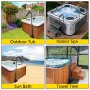 VEVOR Pasamanos Lateral para Spa 103x48x141,5 cm Pasamanos Bañera de Hidromasaje Gira 360° Hierro Pasamanos con Base Carga 280 kg Riel de Seguridad Lateral con Tornillos Spa Bañera