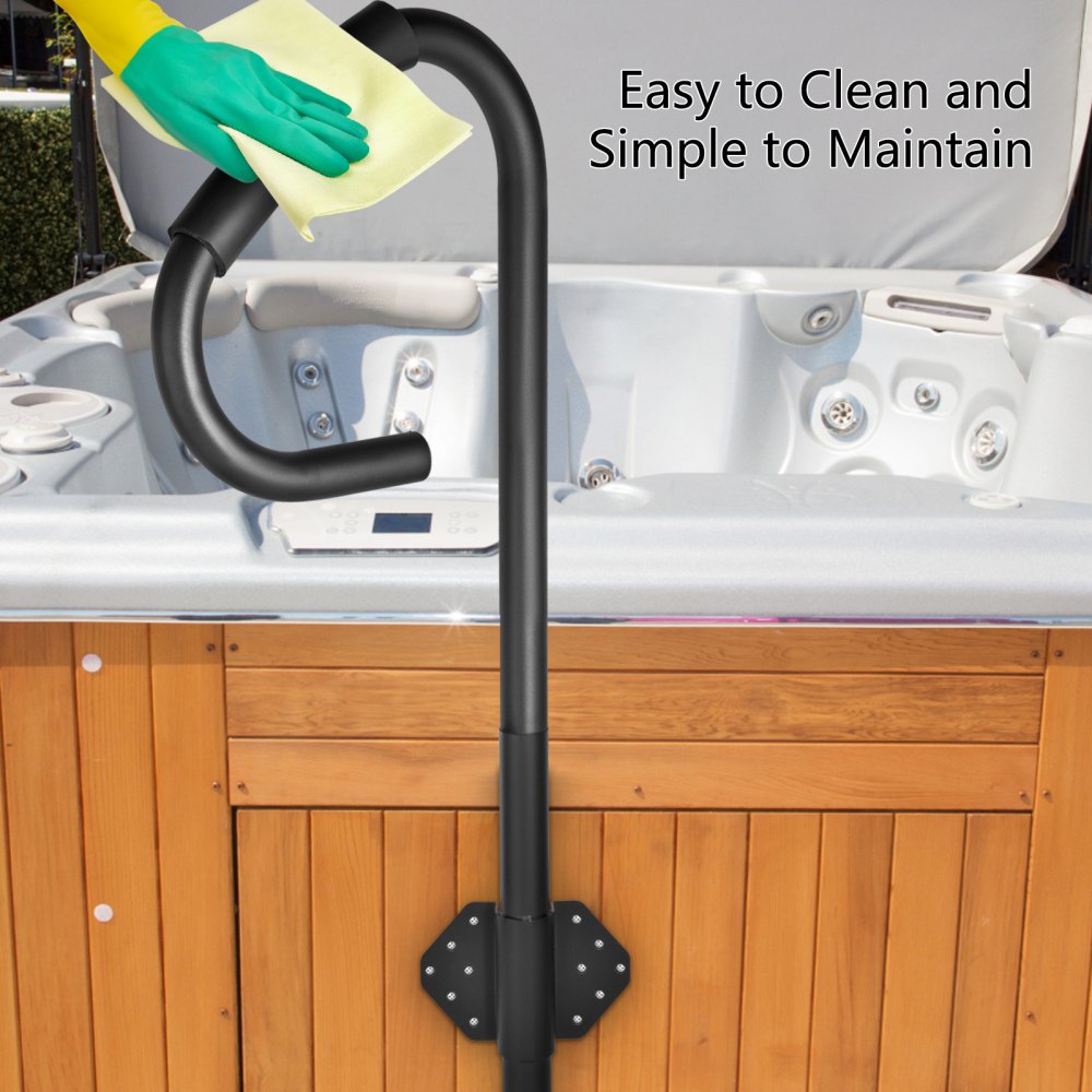 VEVOR Pasamanos Lateral para SPA 119,4 x 48 cm Pasamanos Bañera de Hidromasaje Hierro Barras de Apoyo para Bañera Carga 280 kg Riel de Seguridad Lateral con Tornillos Barandilla SPA Bañera
