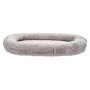 VEVOR Cama para Perros, Forma Ovalada, de Espuma Viscoelástica, Tamaño Humano, con Bolsillo Lateral, Asa y Cremallera, Funda Extraíble y Lavable a Máquina, Color Gris Claro, 1710 x 1000 x 240 mm