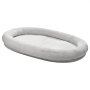 VEVOR Cama para Perros, 178 x 120 x 24 cm, Peluche Corto, de Espuma Viscoelástica, Tamaño Humano, con Bolsillo Lateral, Asa y Cremallera, Funda Extraíble y Lavable a Máquina, Gris, Diseño Ovalado