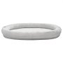 VEVOR Cama para Perros, 178 x 120 x 24 cm, Peluche Corto, de Espuma Viscoelástica, Tamaño Humano, con Bolsillo Lateral, Asa y Cremallera, Funda Extraíble y Lavable a Máquina, Gris, Diseño Ovalado