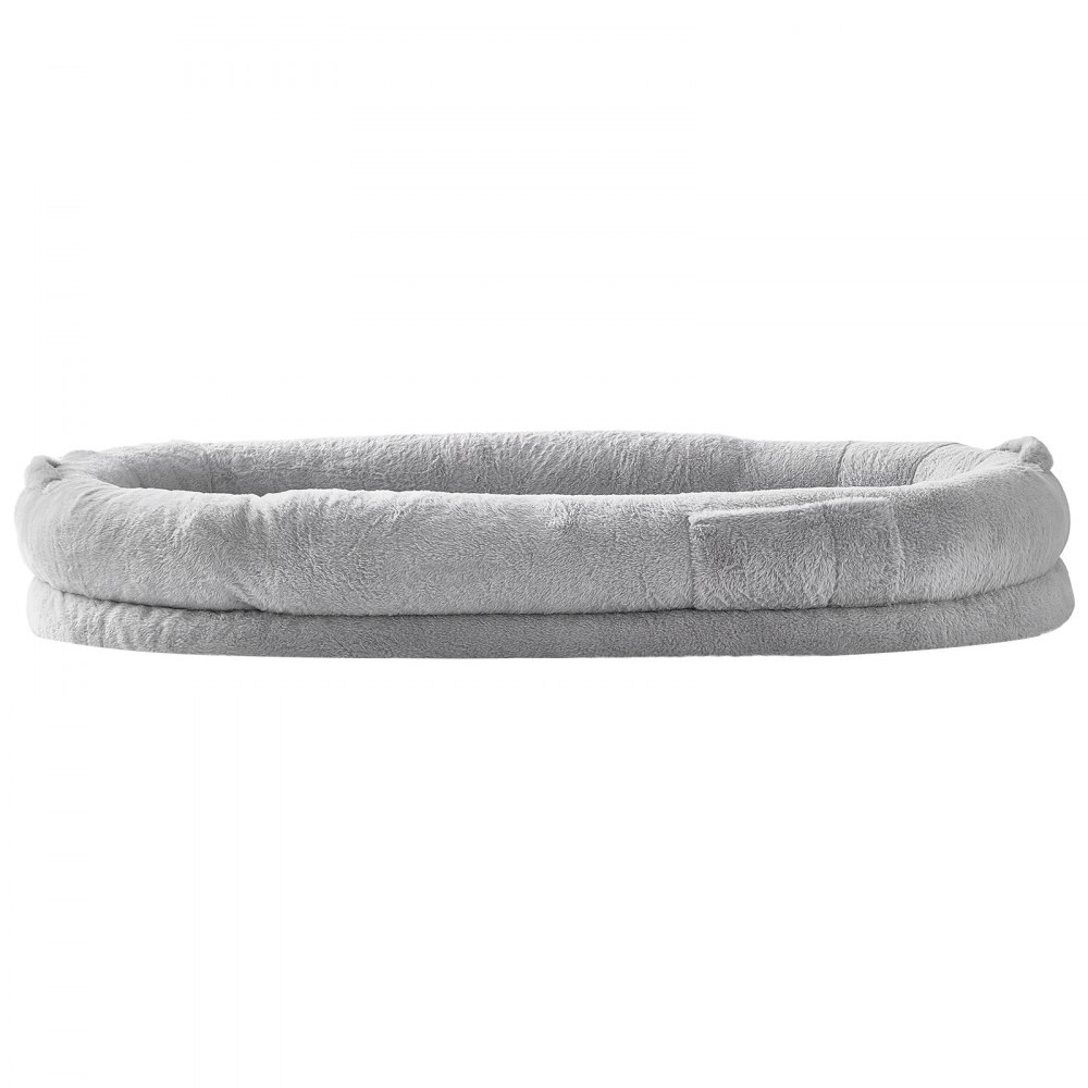VEVOR Cama Grande para Perros Tamaño Humano Piel Sintética 171x89x25 cm Gris