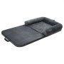 VEVOR Cama para Perros Rectangular, 179 x 95 x 22 cm, Ortopédica, de Espuma Viscoelástica, Tamaño Humano, con Bolsillo Lateral, Asa y Cremallera, Funda Extraíble y Lavable a Máquina, Gris Oscuro
