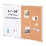 VEVOR Combo de pizarra blanca y tablero de corcho 120 x 90 con marco de aluminio Tablón de anuncios magnético 2 en 1 de borrado en seco montado en pared Ideal para escuela, hogar, oficina