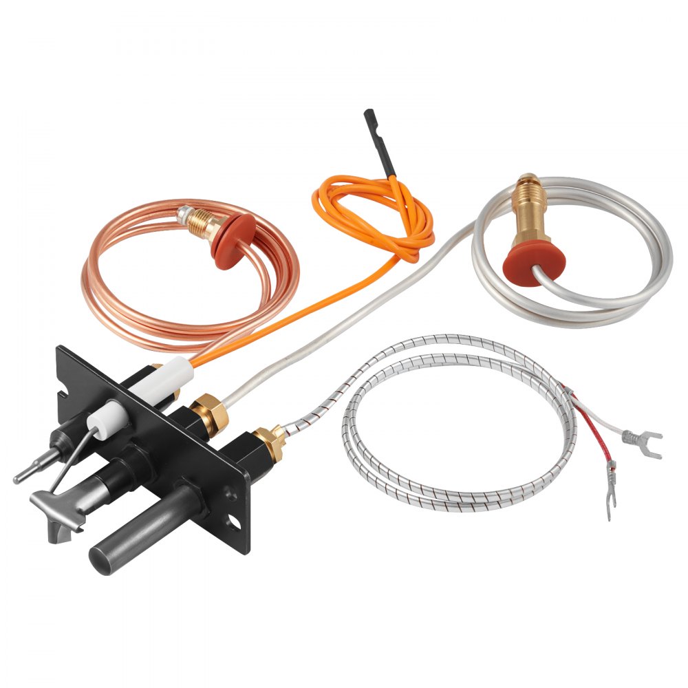 VEVOR Conjunto de Piloto de Gas, OE 485-510A, 4021-736, 2103-010, para Chimenea, Repuesto de Encendido de Gas Natural, Compatible con Quadra-Fire, Heat & Glo y Heatilator, Negro, 160 x 120 x 40 mm