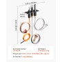 VEVOR Conjunto de Piloto de Gas, OE 485-510A, 4021-736, 2103-010, para Chimenea, Repuesto de Encendido de Gas Natural, Compatible con Quadra-Fire, Heat & Glo y Heatilator, Negro, 160 x 120 x 40 mm
