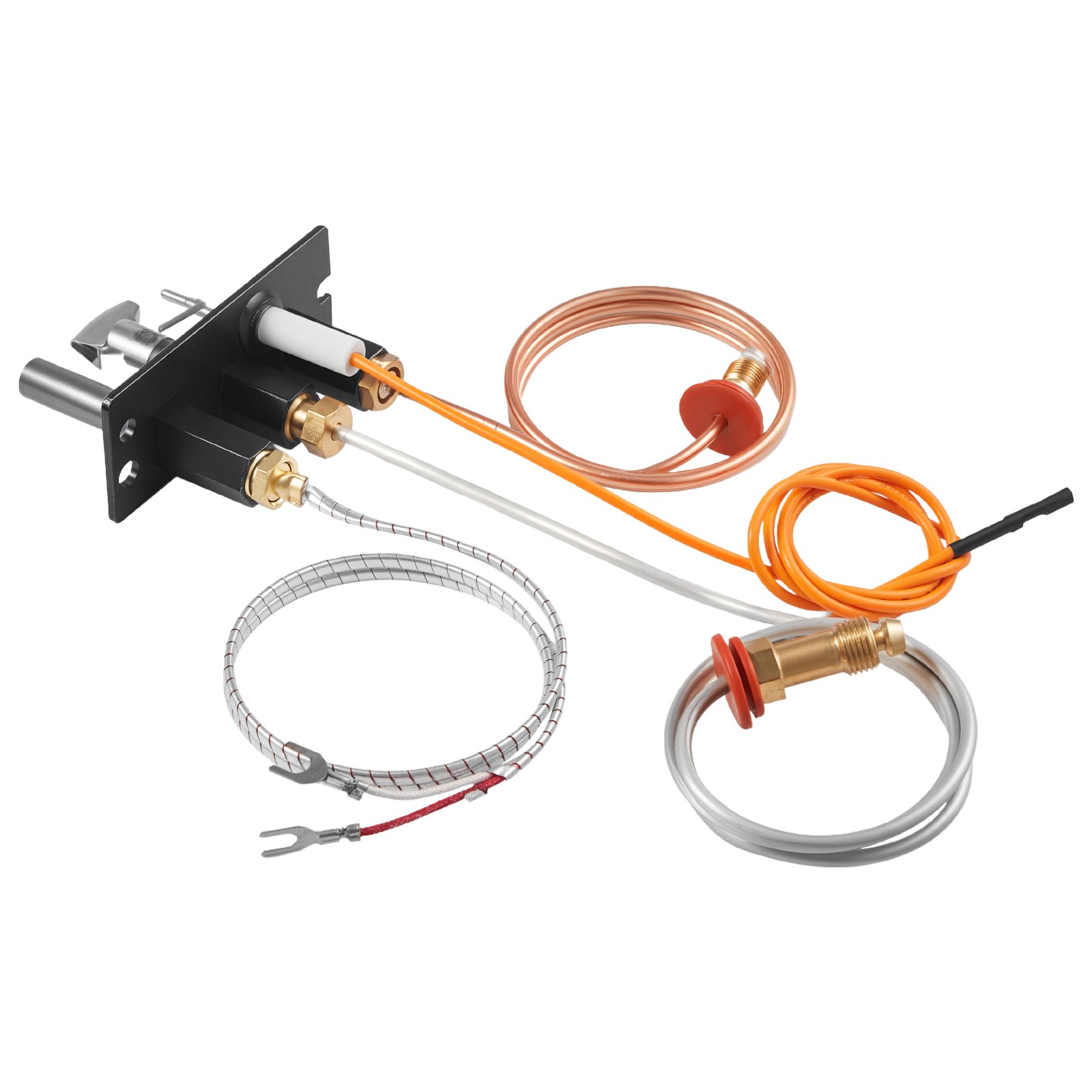 VEVOR Conjunto de Piloto de Gas, OE 485-510A, 4021-736, 2103-010, para Chimenea, Repuesto de Encendido de Gas Natural, Compatible con Quadra-Fire, Heat & Glo y Heatilator, Negro, 160 x 120 x 40 mm