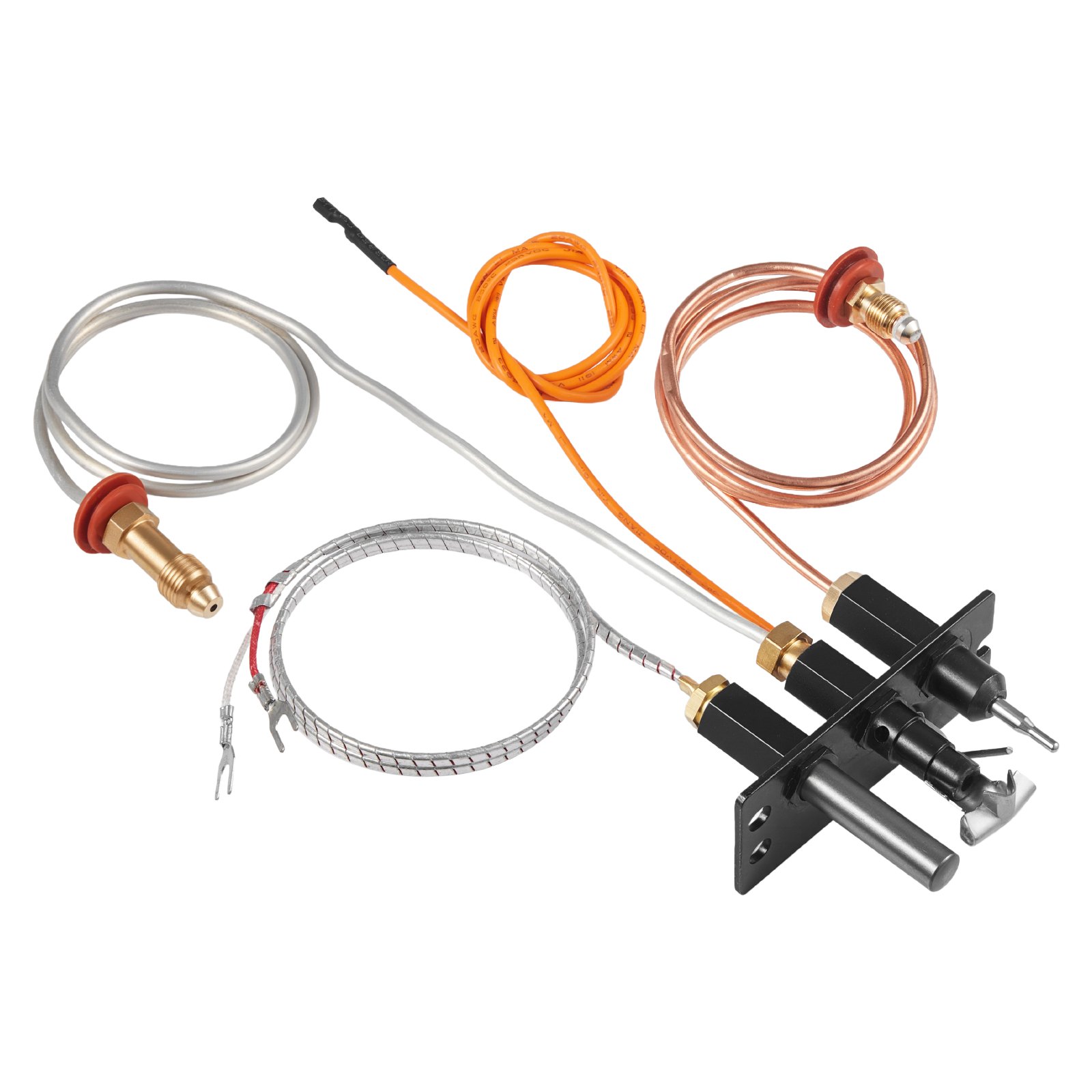 VEVOR Conjunto de Piloto de Gas, OE 485-510A, 4021-736, 2103-010, para Chimenea, Repuesto de Encendido de Gas Natural, Compatible con Quadra-Fire, Heat & Glo y Heatilator, Negro, 160 x 120 x 40 mm
