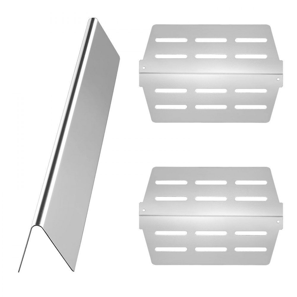 VEVOR Barras Saborizantes y Deflectores de Calor, Repuesto de Parrilla de 44 cm, para Weber Genesis Serie 300 E310, E320, E330, S310, S320 y S330, de Acero Inoxidable más Gruesa, Paquete de 7